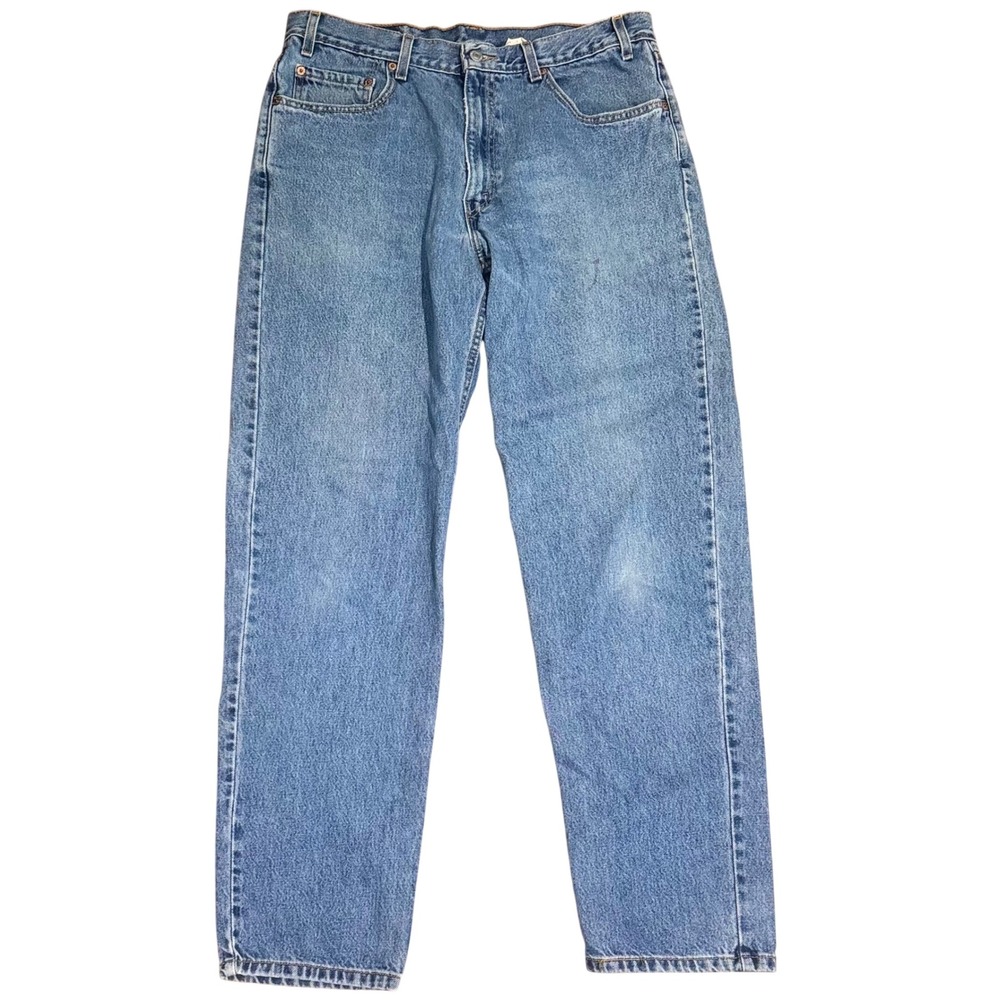 Vintage 2002 Levis 550 Relaxed Fit Tapered Leg Jeans Blue Denim Men W36 L33 Y2K